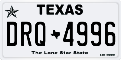 TX license plate DRQ4996