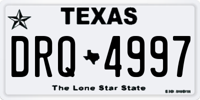 TX license plate DRQ4997