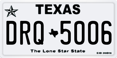TX license plate DRQ5006