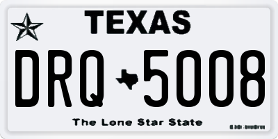 TX license plate DRQ5008