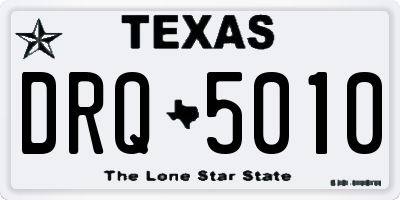 TX license plate DRQ5010