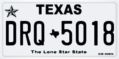 TX license plate DRQ5018