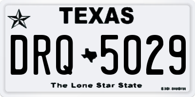 TX license plate DRQ5029
