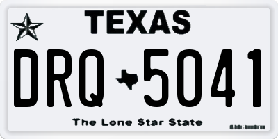 TX license plate DRQ5041