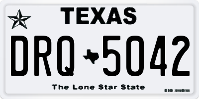 TX license plate DRQ5042
