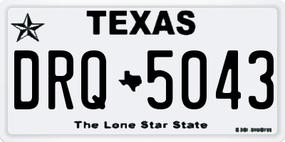 TX license plate DRQ5043