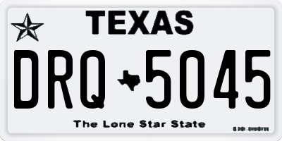 TX license plate DRQ5045