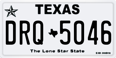 TX license plate DRQ5046