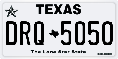 TX license plate DRQ5050