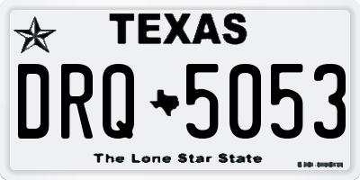 TX license plate DRQ5053