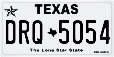 TX license plate DRQ5054