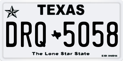 TX license plate DRQ5058
