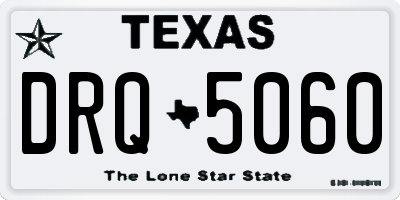 TX license plate DRQ5060
