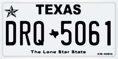 TX license plate DRQ5061