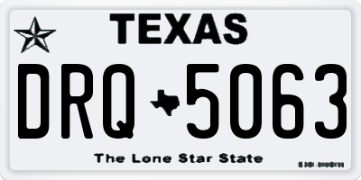 TX license plate DRQ5063