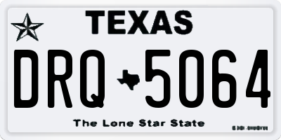 TX license plate DRQ5064