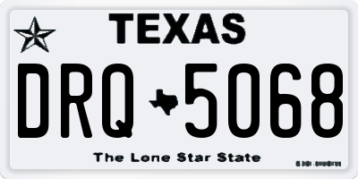 TX license plate DRQ5068