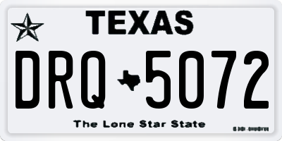 TX license plate DRQ5072