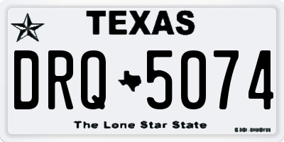 TX license plate DRQ5074