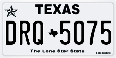 TX license plate DRQ5075