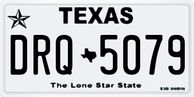 TX license plate DRQ5079