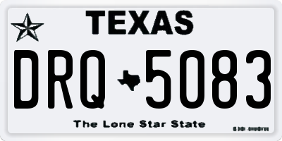 TX license plate DRQ5083