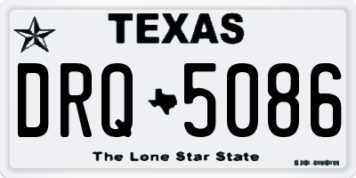 TX license plate DRQ5086