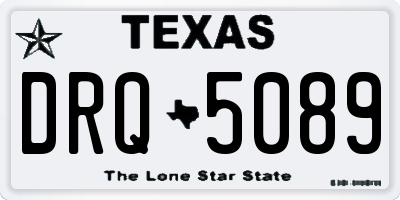 TX license plate DRQ5089