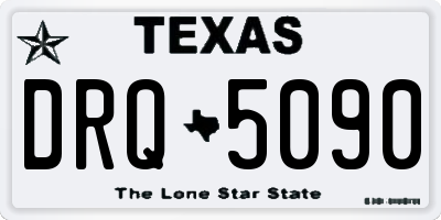 TX license plate DRQ5090