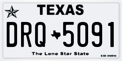 TX license plate DRQ5091