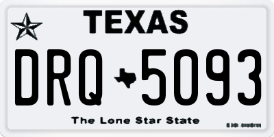 TX license plate DRQ5093