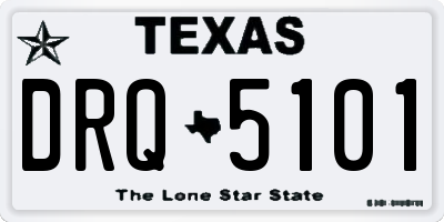 TX license plate DRQ5101