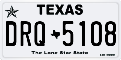 TX license plate DRQ5108