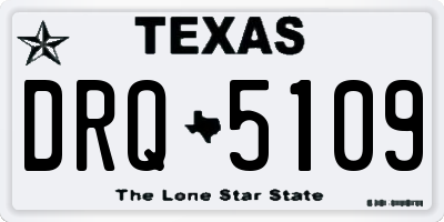 TX license plate DRQ5109