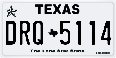 TX license plate DRQ5114