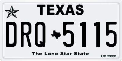 TX license plate DRQ5115