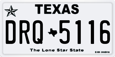 TX license plate DRQ5116