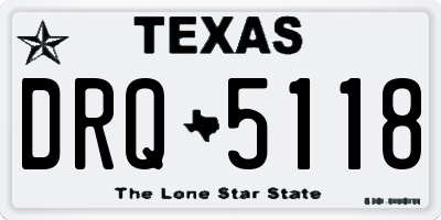 TX license plate DRQ5118