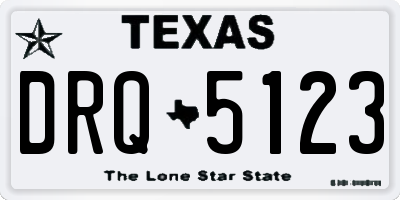 TX license plate DRQ5123
