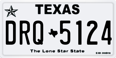 TX license plate DRQ5124