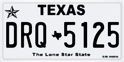 TX license plate DRQ5125