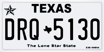 TX license plate DRQ5130