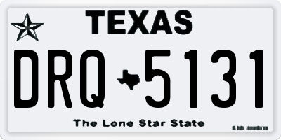 TX license plate DRQ5131