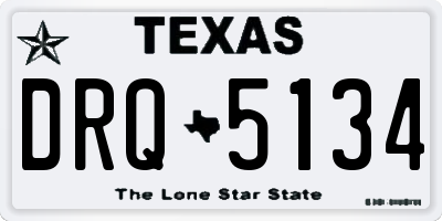 TX license plate DRQ5134