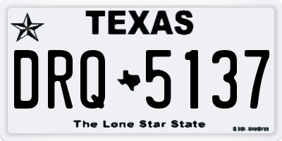 TX license plate DRQ5137