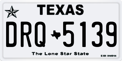 TX license plate DRQ5139