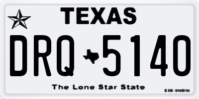 TX license plate DRQ5140