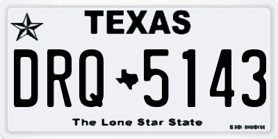 TX license plate DRQ5143