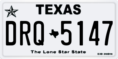 TX license plate DRQ5147