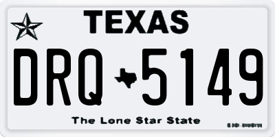 TX license plate DRQ5149